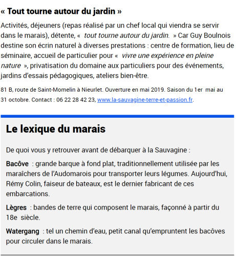 La Sauvagine Terre et Passion®